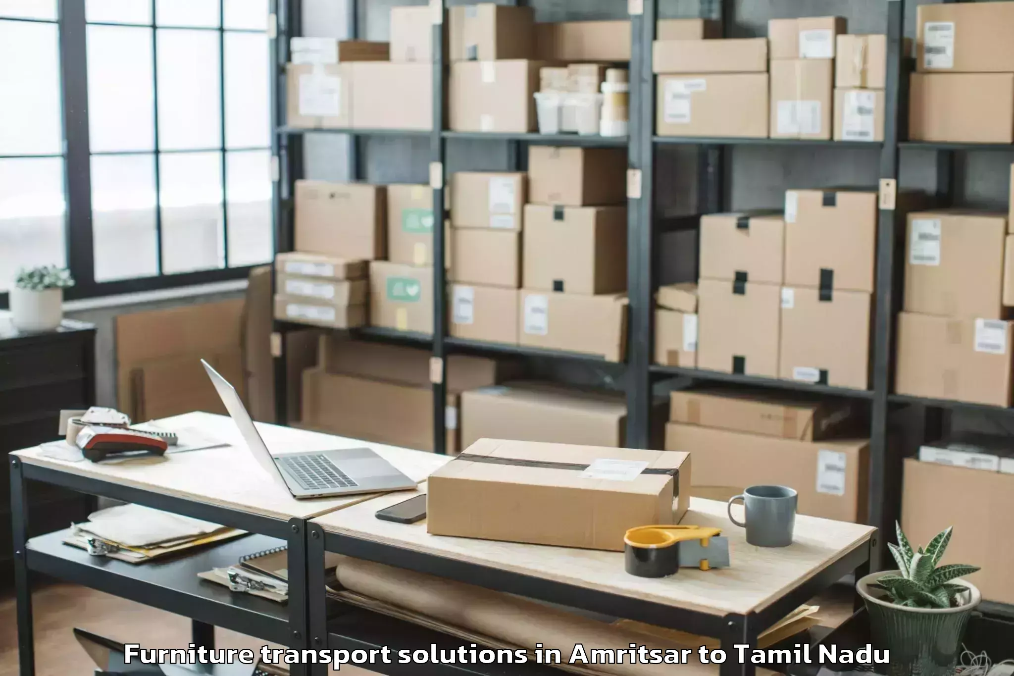 Trusted Amritsar to Tirupathur Furniture Transport Solutions